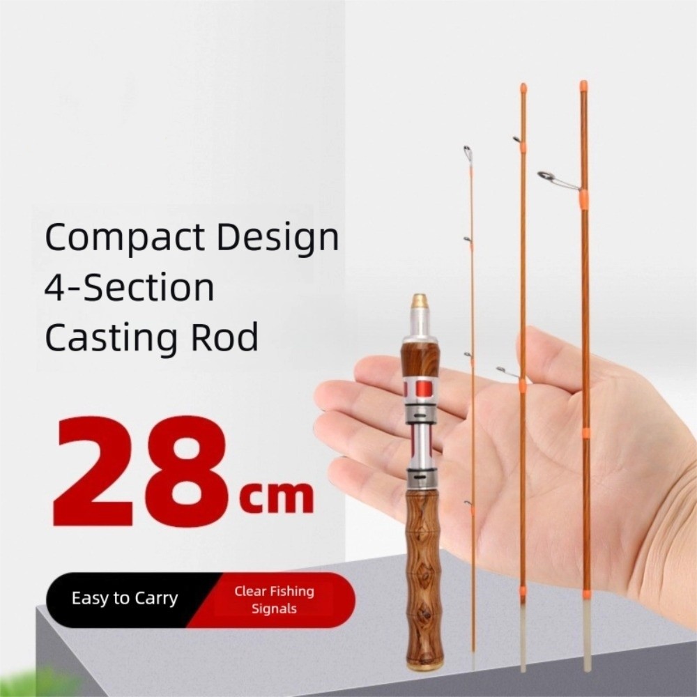 Fishing Rod Carbon Fiber - قصبة صيد دوارة بأربعة أقسام، قوة