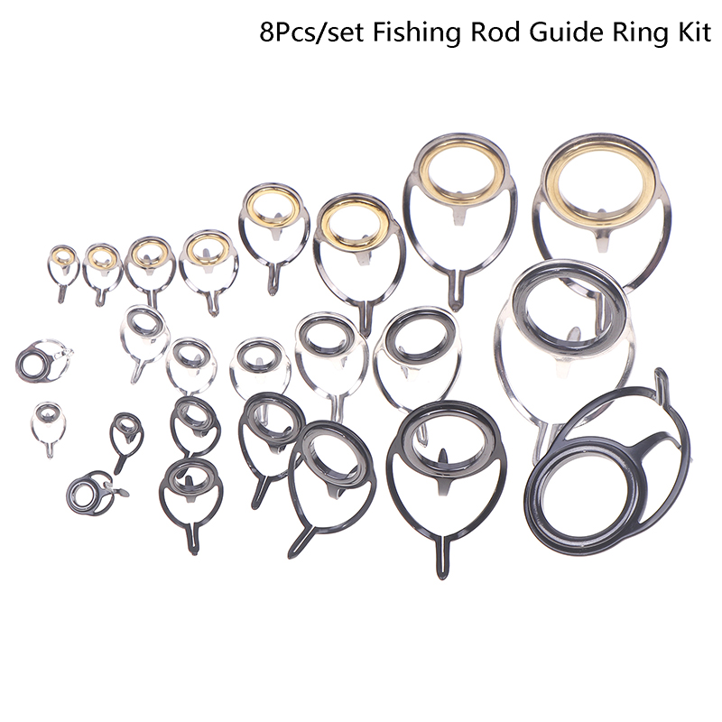 8 قطعة معالجة الصيد الفولاذ ال - مراجعة Fishing Rod Tip Replacement وسعره
