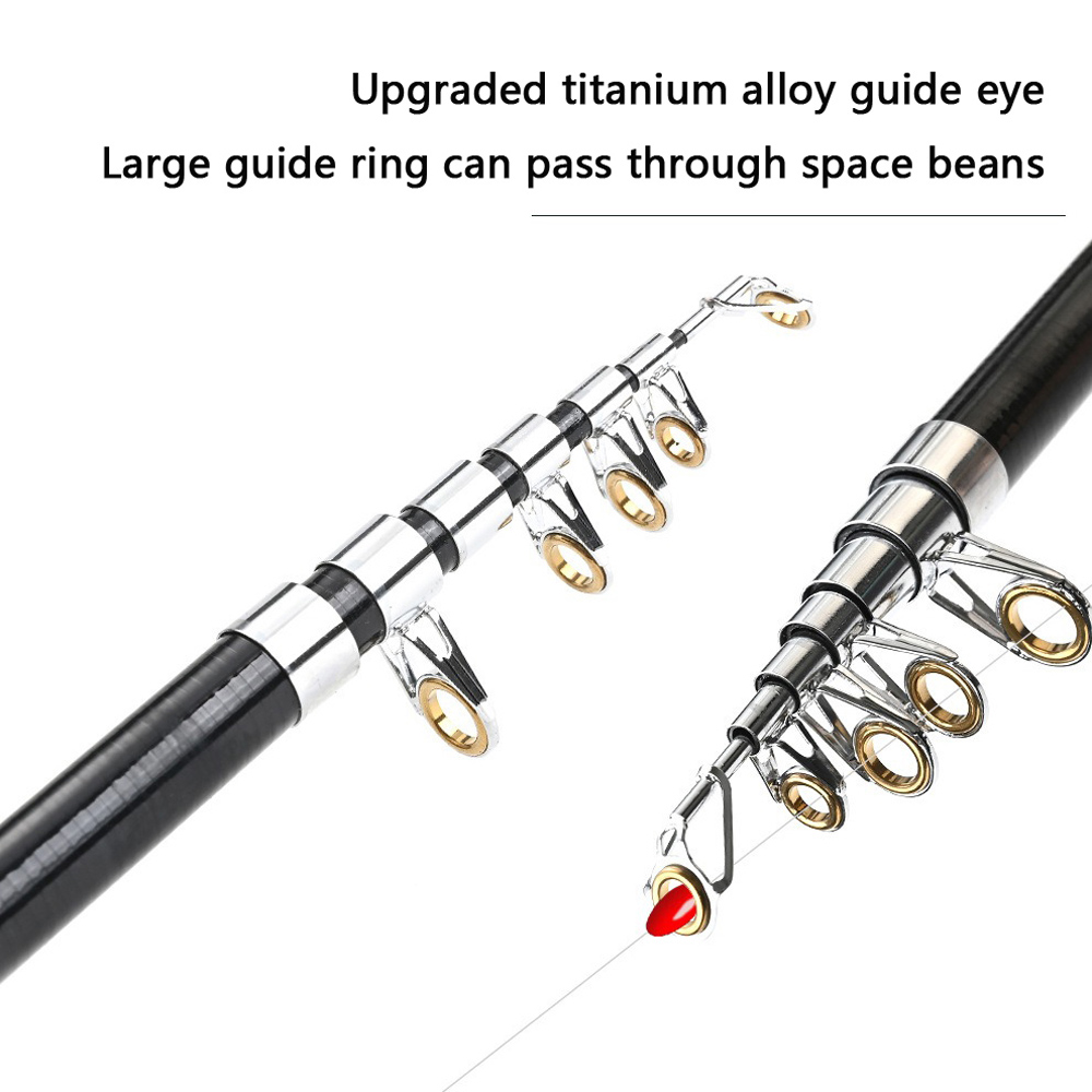 1 مجموعة دائم تلسكوبي البسيطة  - مراجعة Fishing Rod Combo وسعره