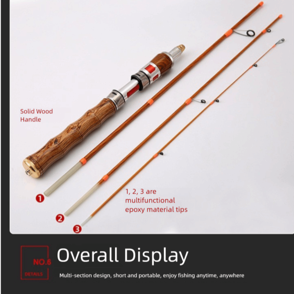 قصبة صيد دوارة بأربعة أقسام، ق - مراجعة Fishing Rod Carbon Fiber وسعره