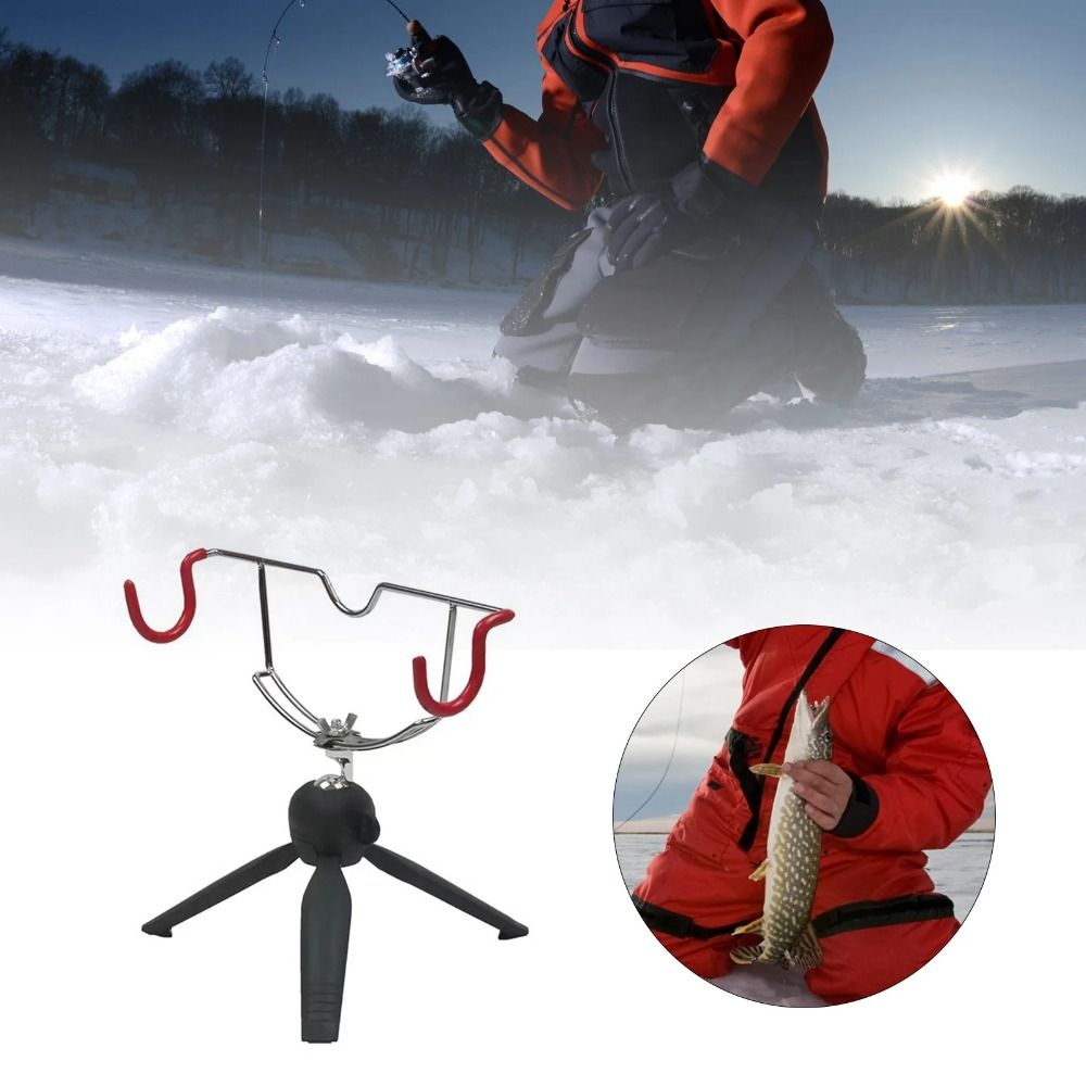 360 °   حامل قصبة صيد الأسماك  - مراجعة Fishing Rod Ice وسعره